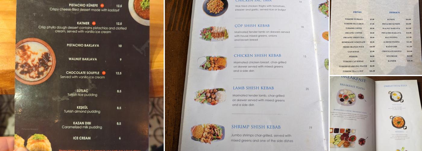 Marmaris Menu