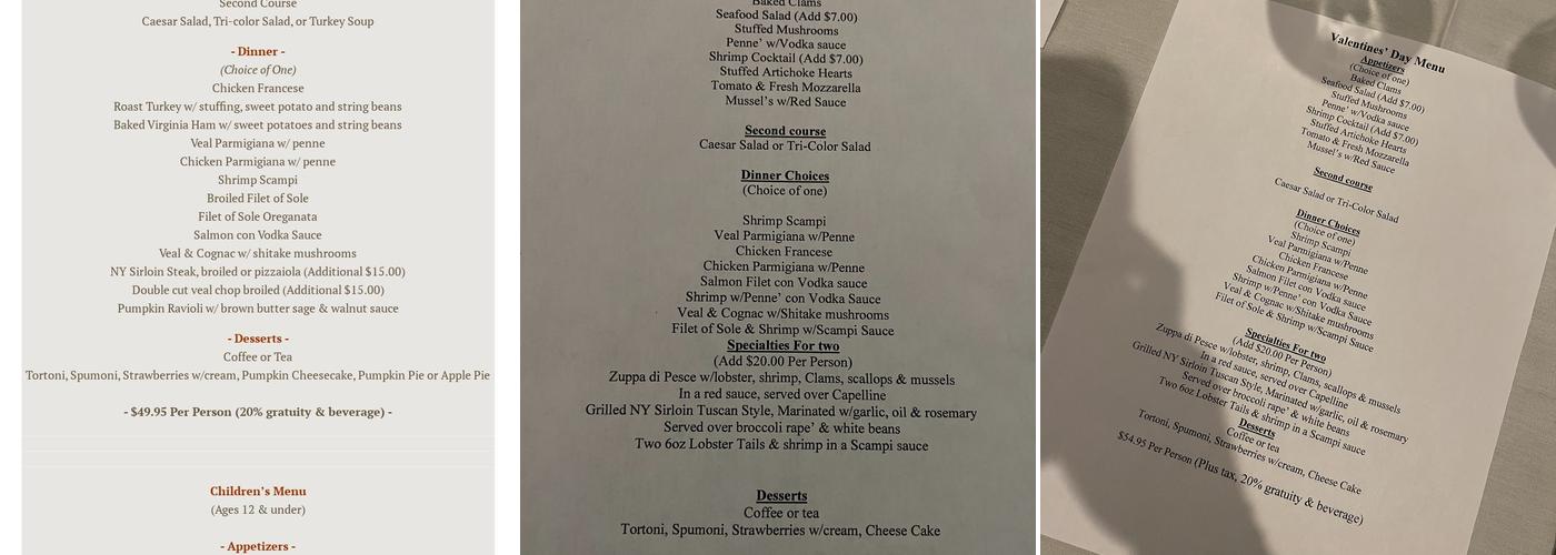 Roberto's Menu