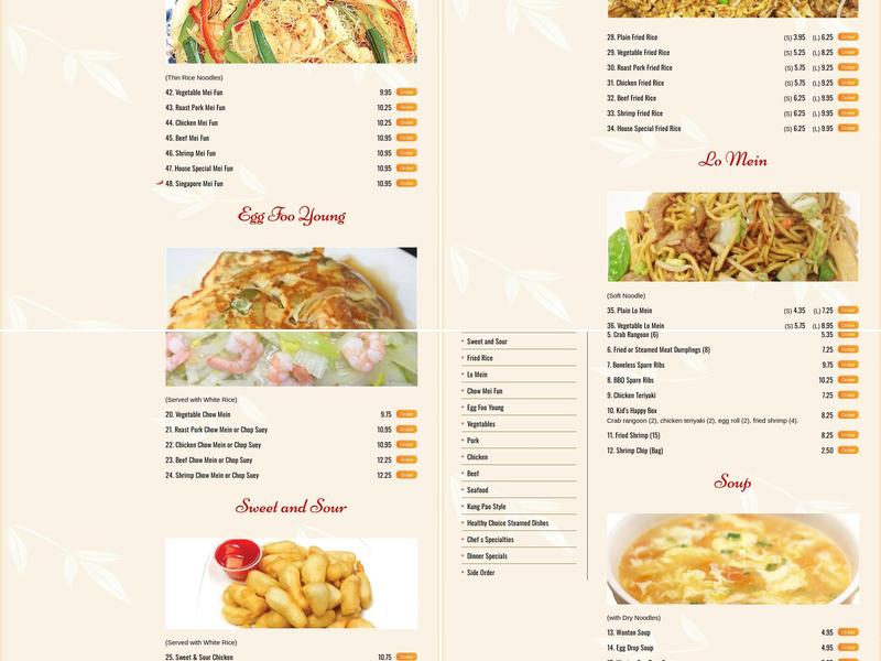 No. 1 Chinese Menu