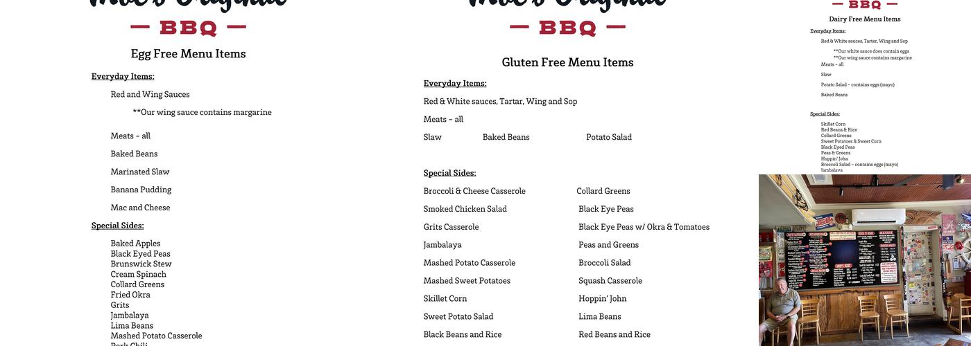 Moe's Original BBQ Menu