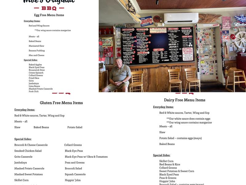 Moe's Original BBQ Menu