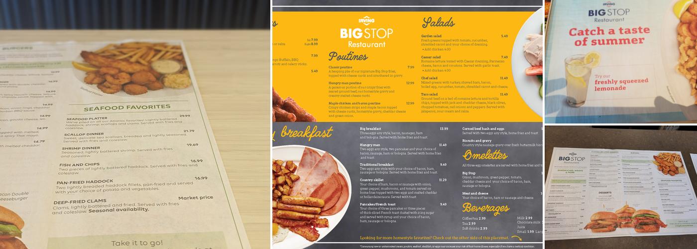 Baileyville Big Stop Menu