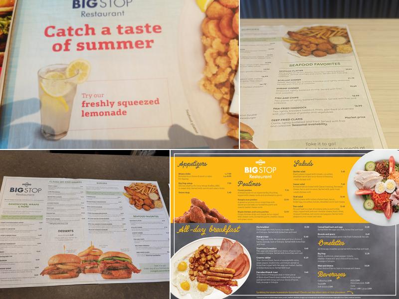 Baileyville Big Stop Menu