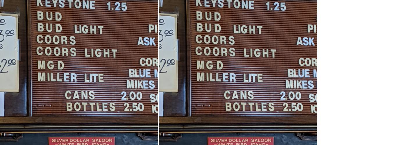 Silver Dollar Bar Menu