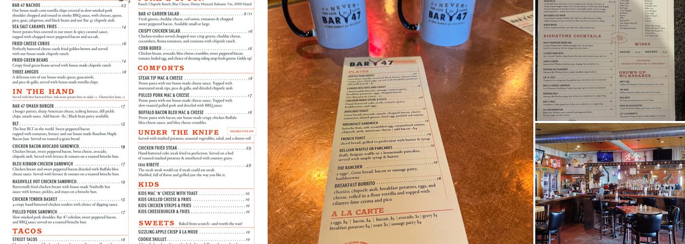 Bar 47 Menu