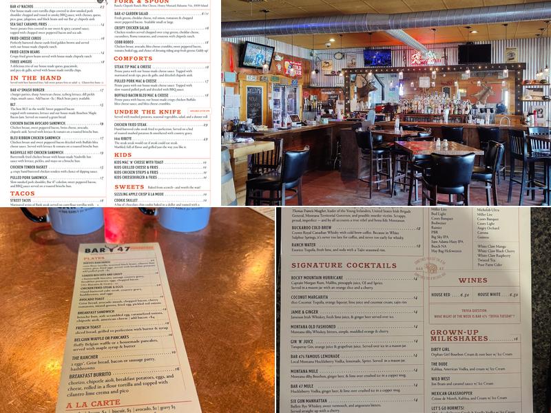 Bar 47 Menu