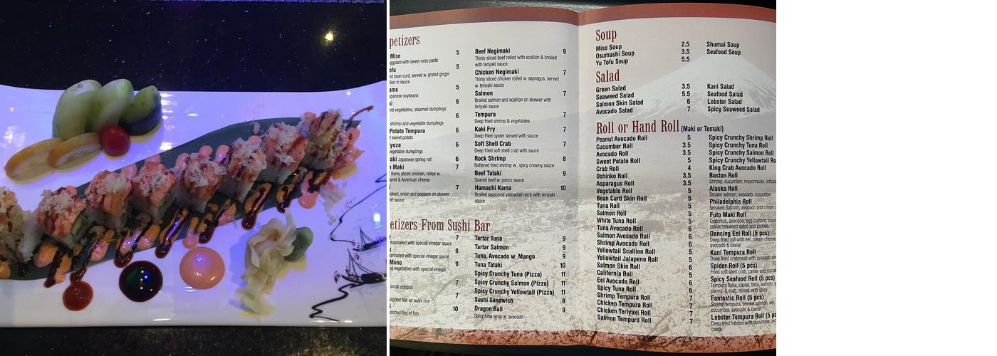 Go Sushi Menu