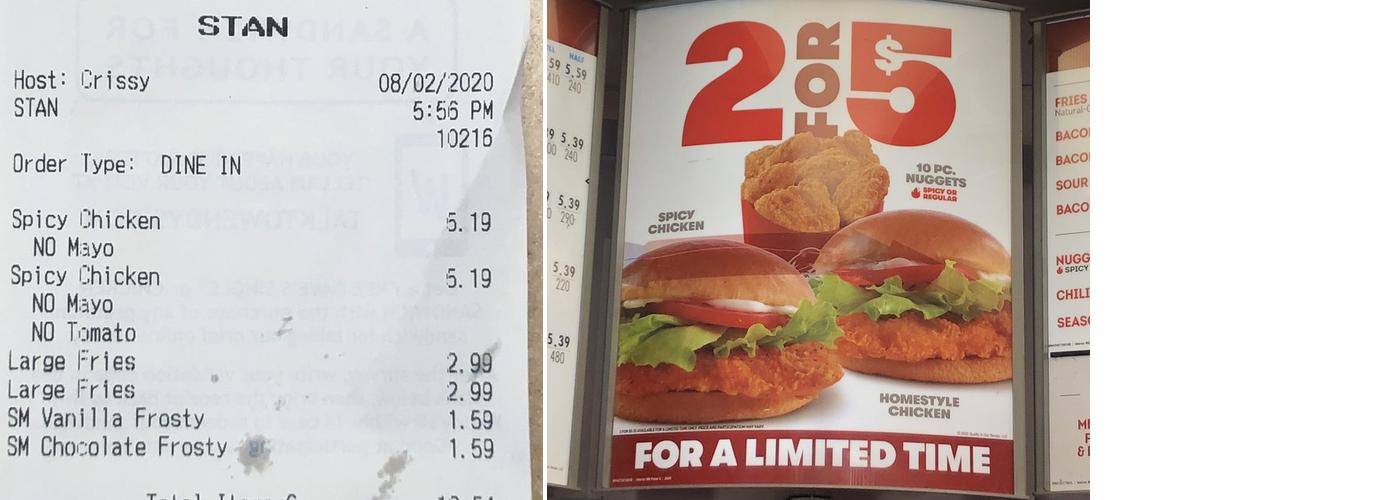Wendy's Menu