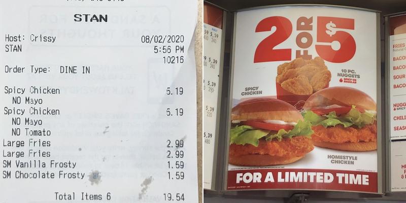 Wendy's Menu