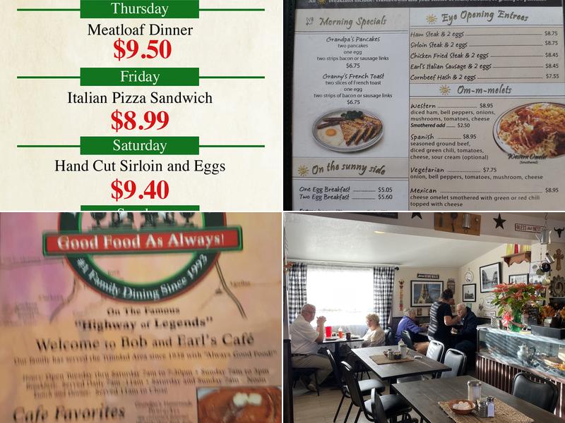 Bob & Earl's Cafe Menu