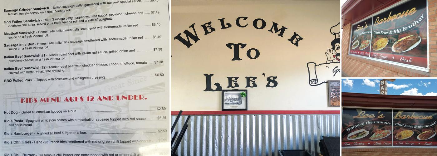 Lee's BBQ Menu