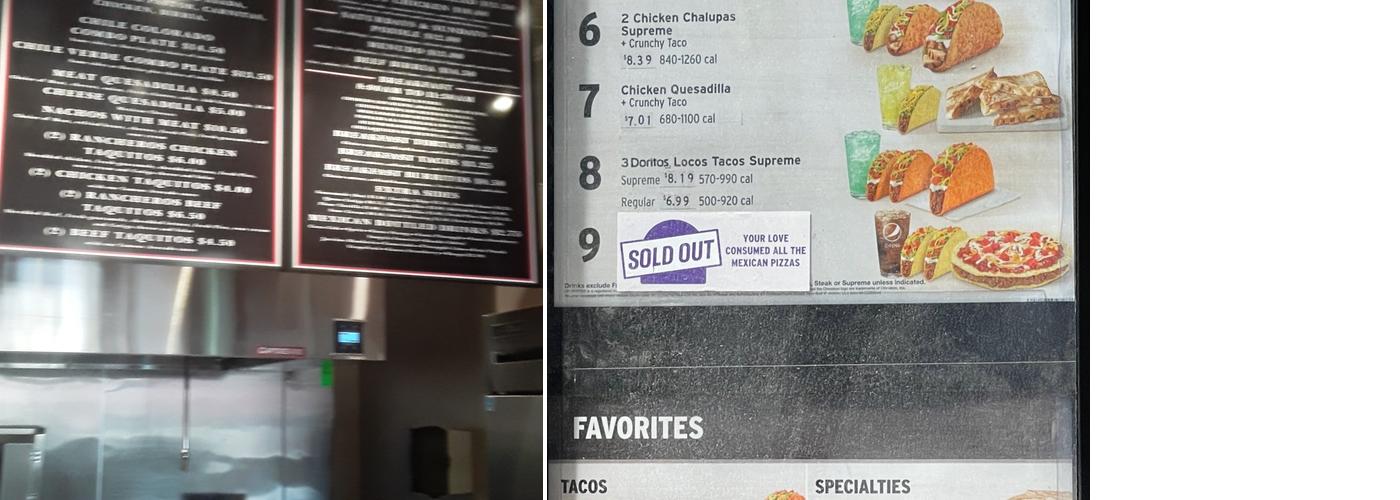 Taco Bell Menu