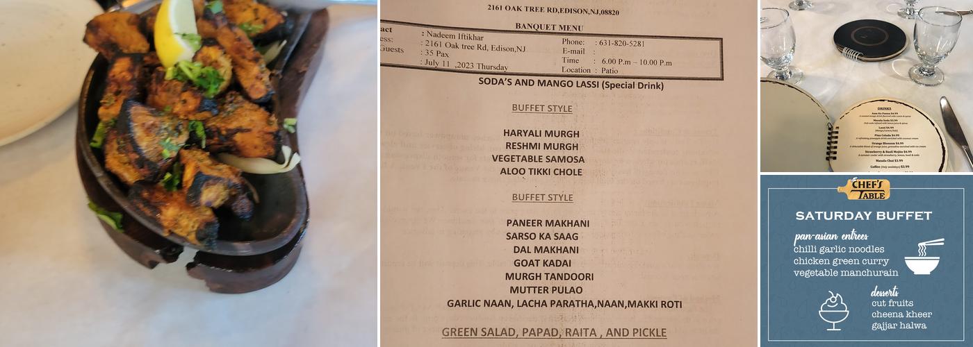 Chef's Table Menu
