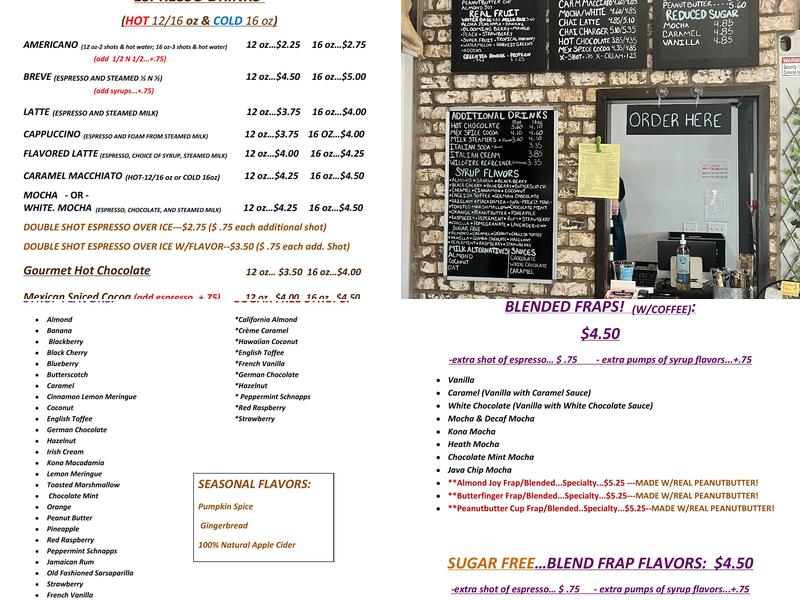Wildfire Espresso & Smoothie Bar Menu