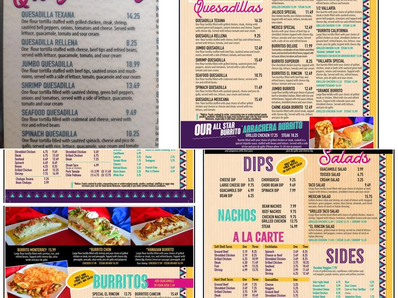 El Rincon Menu