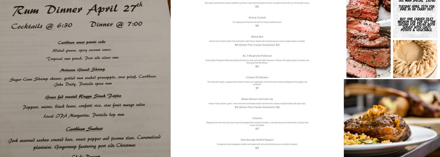 Corkscrew Saloon Menu