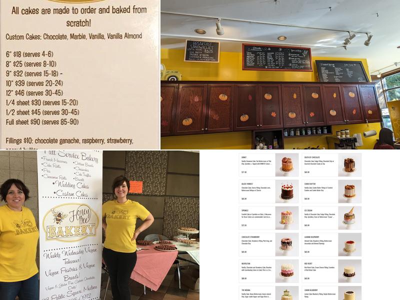 The Honey Bee Bakery Menu