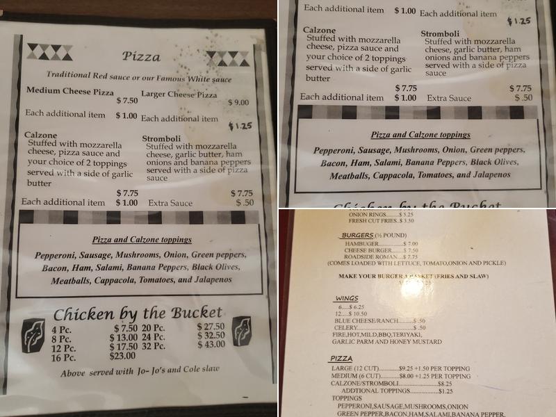 Roadside Inn Menu