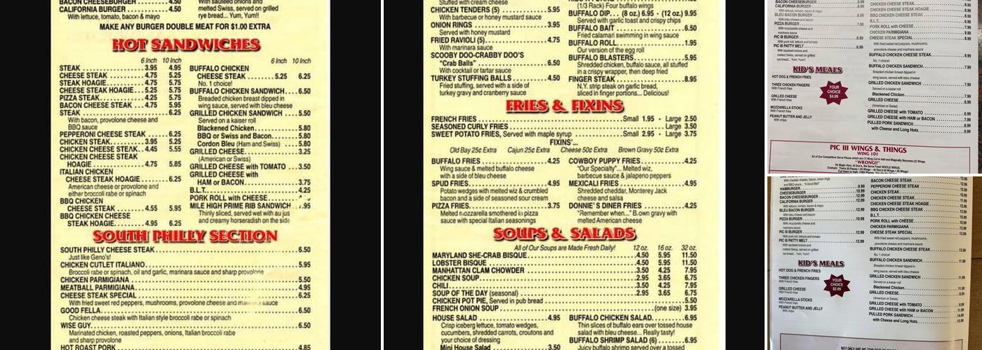 Donnie Russell's Pic III Menu