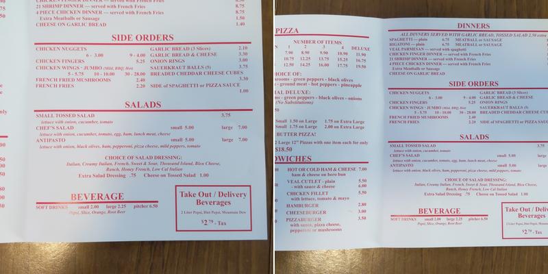 D'Antonio's Menu
