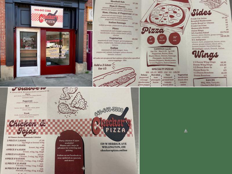 Checker's Pizza Menu