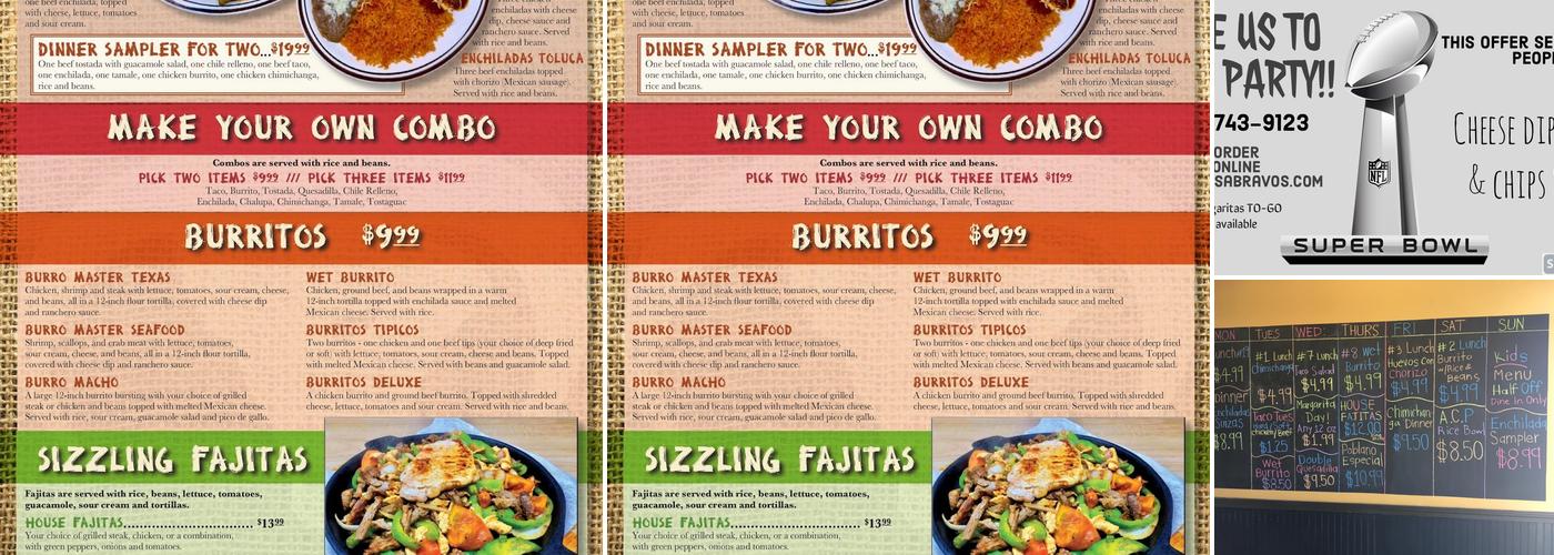 CASA BRAVOS Menu
