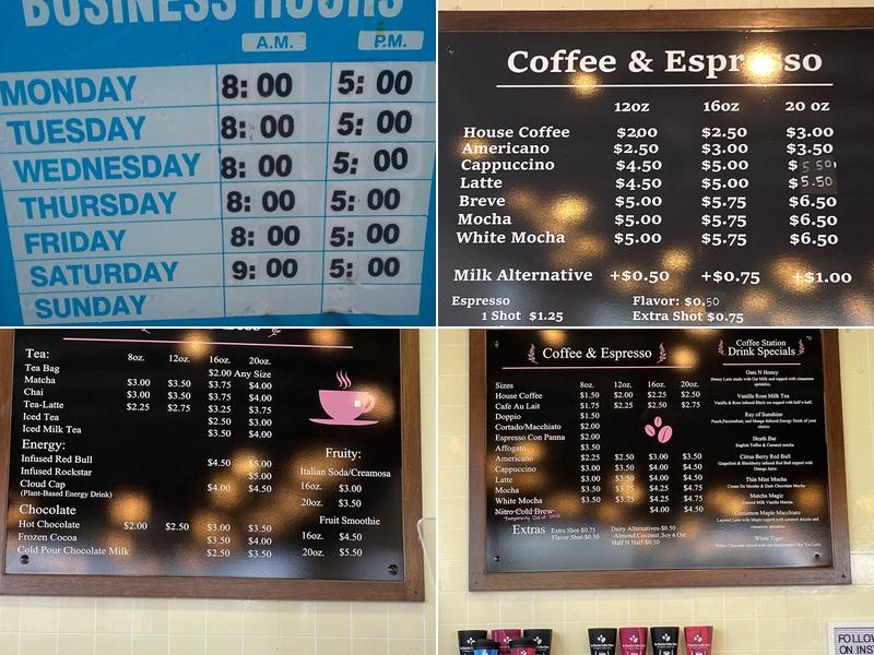 Silverton Coffee Station Menu