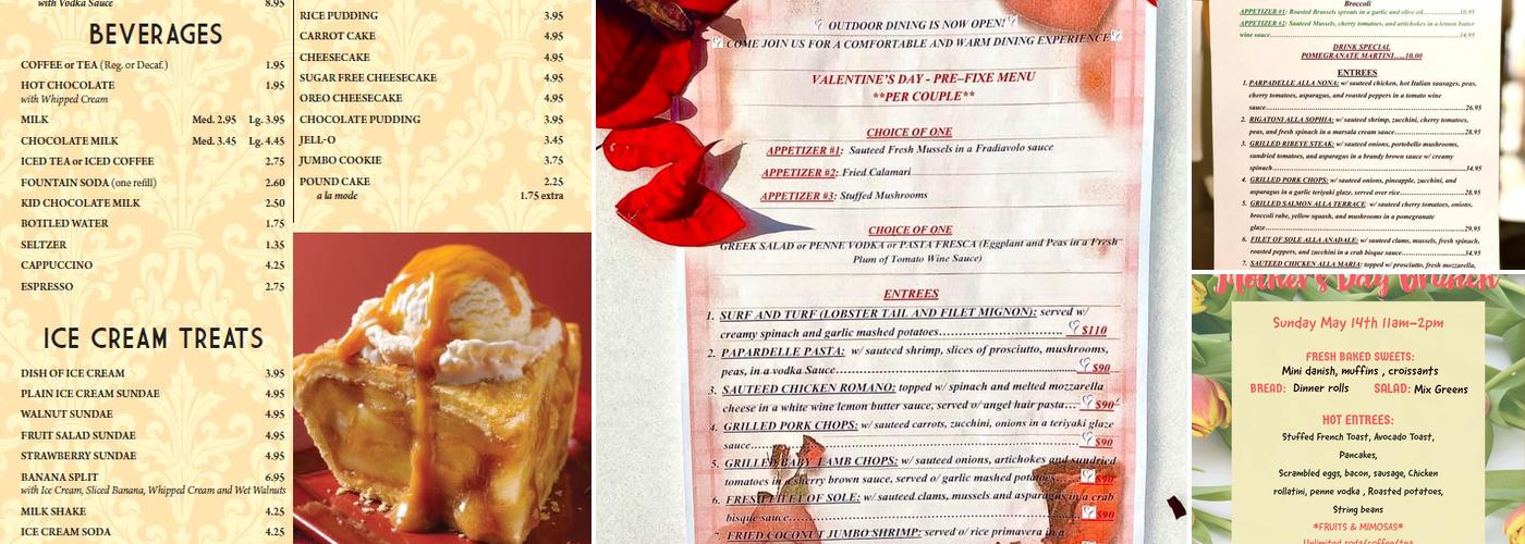 Annadale Terrace Menu