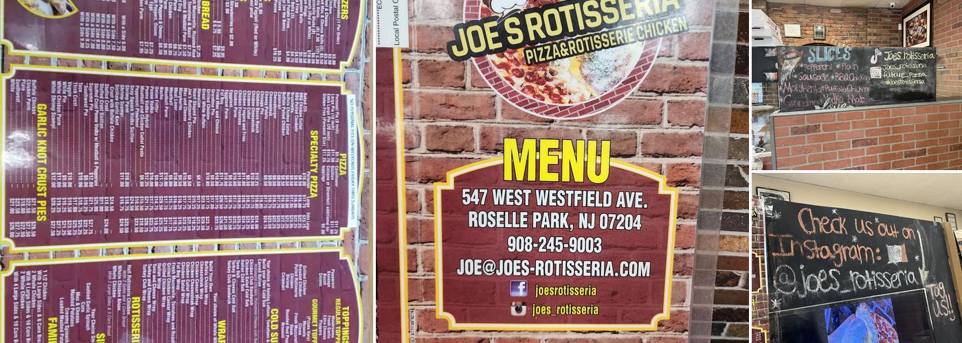 Joe's Rotisseria Menu
