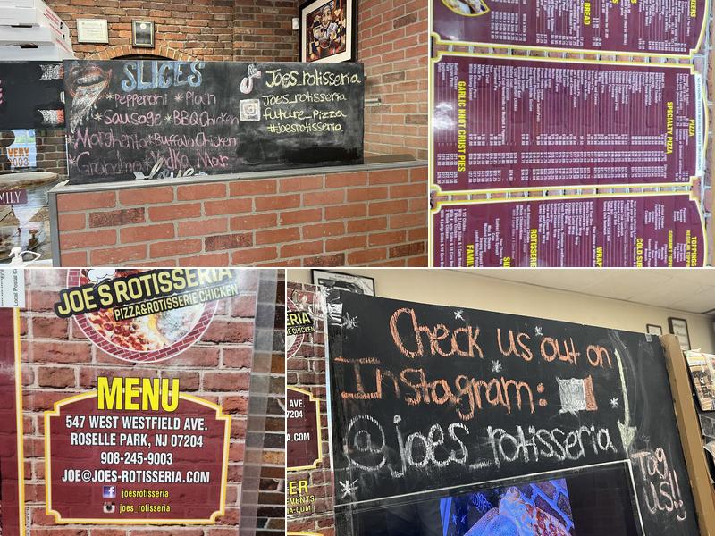 Joe's Rotisseria Menu