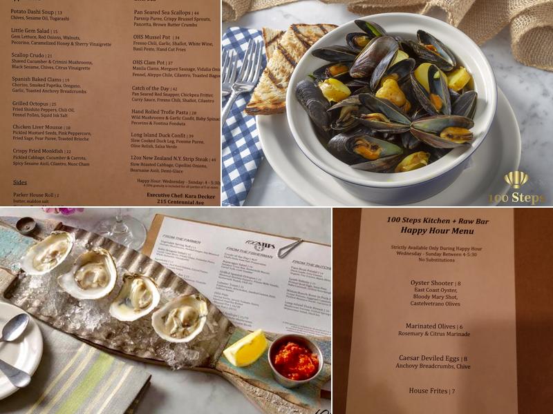 100 Steps Kitchen + Raw Bar Menu