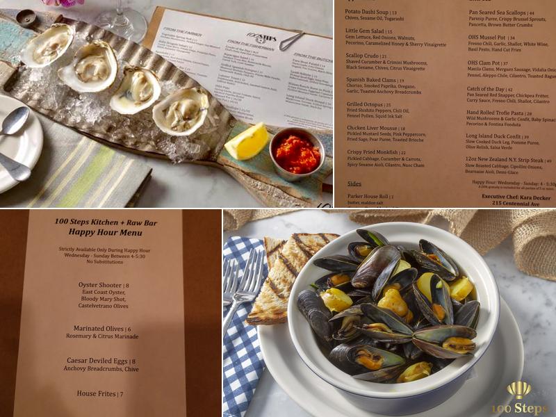 100 Steps Kitchen + Raw Bar Menu