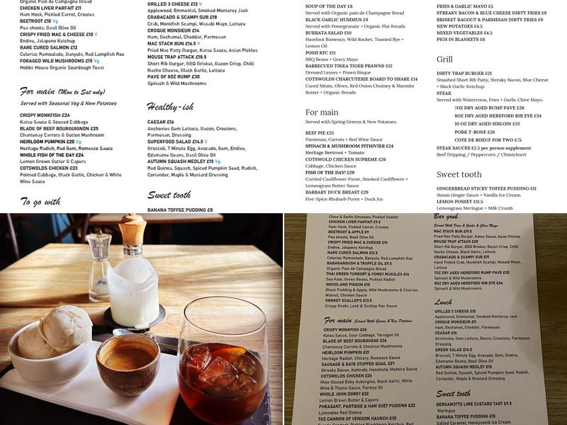 The Mousetrap Inn Menu