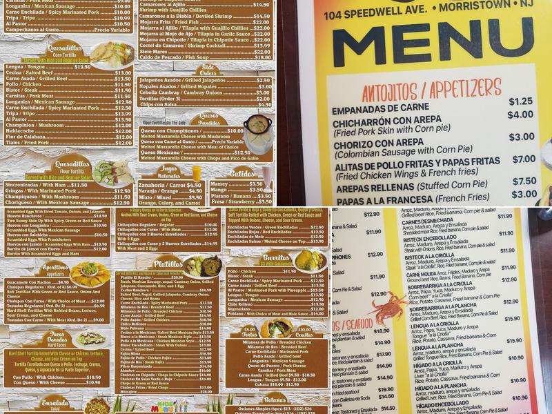 El rancho restaurant Menu