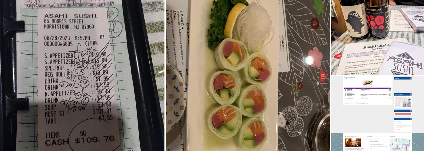 Asahi Sushi - Morristown, NJ Menu