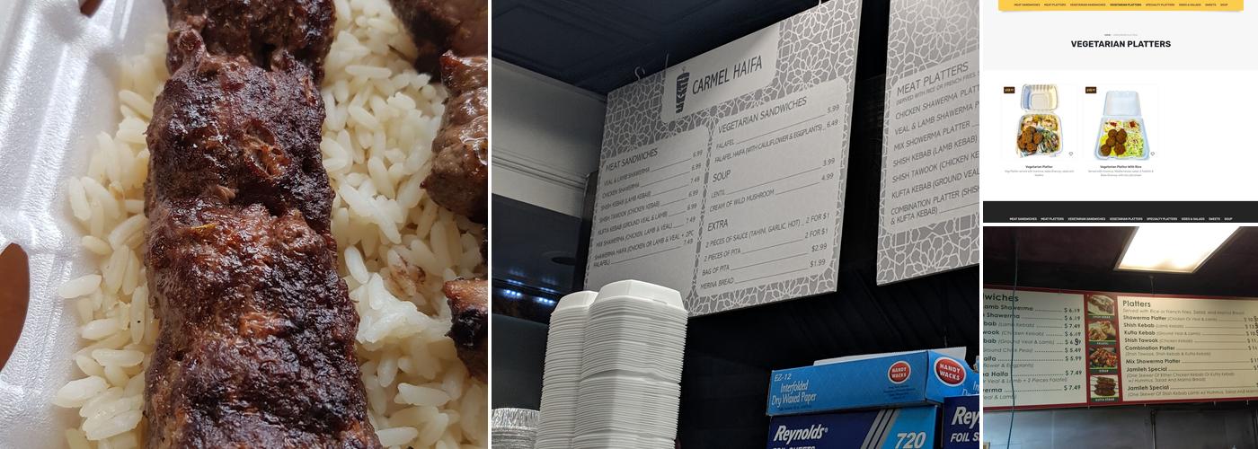 Carmel Haifa Menu