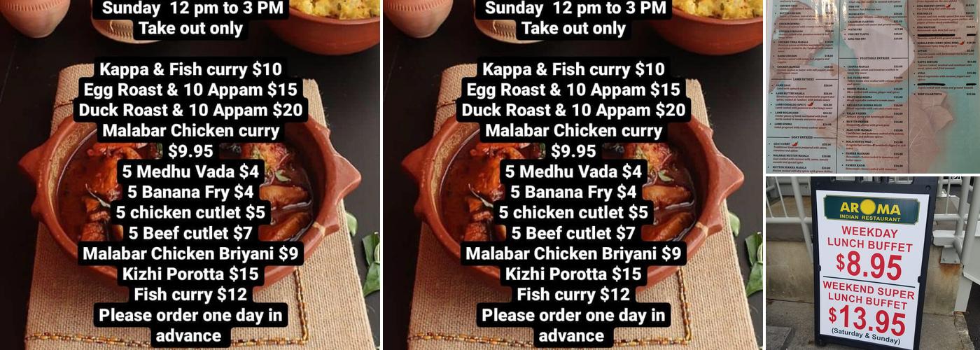 AROMA Indian Restaurant Menu