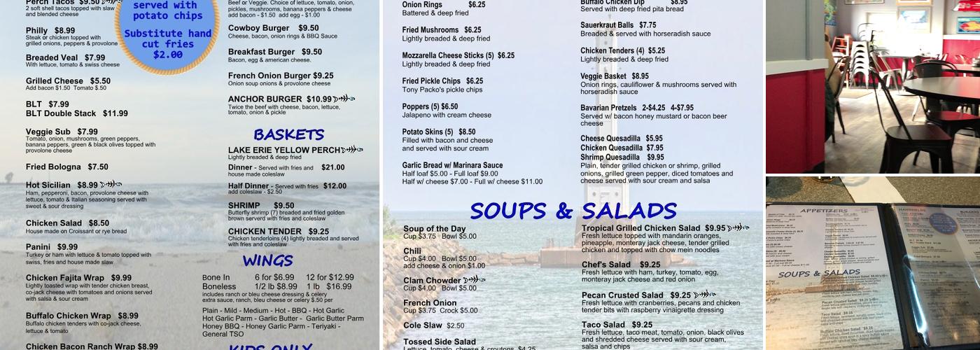 Sand Bar Menu
