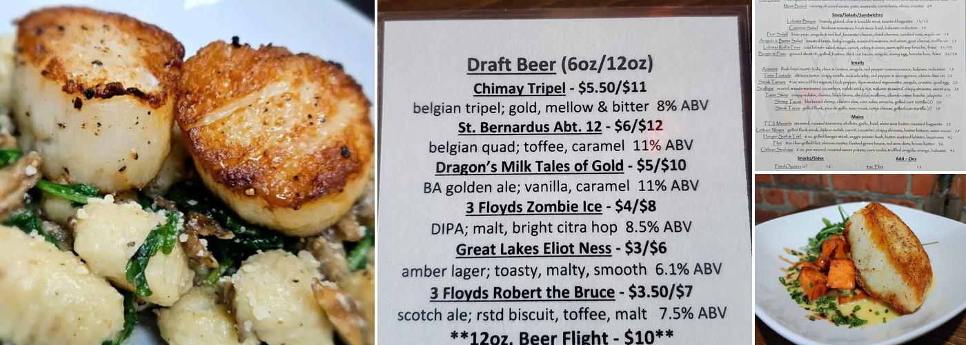 the Wine Vault Menu