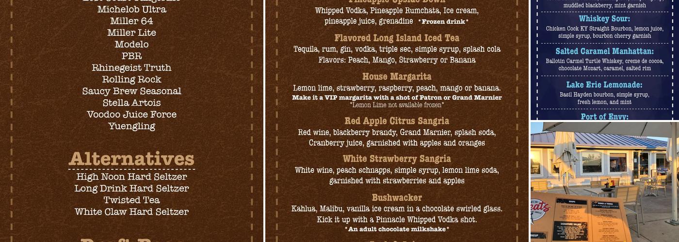 Cleats Marblehead Menu