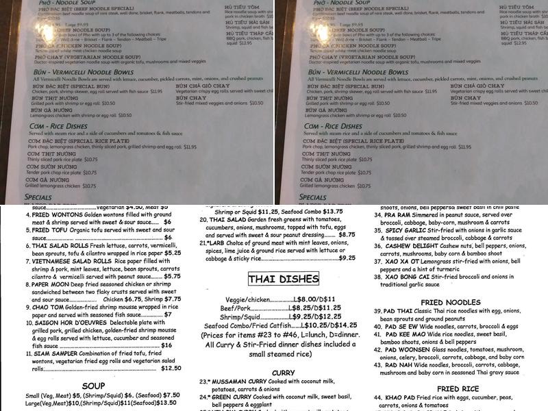 Pacific Breeze Menu
