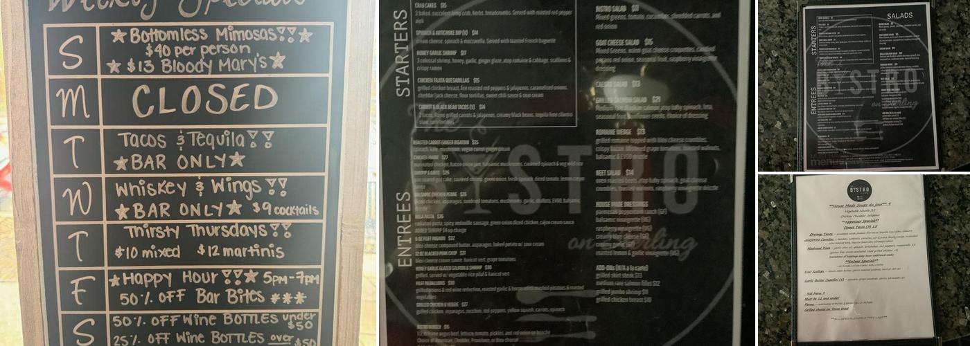 The Bistro On Sterling Menu