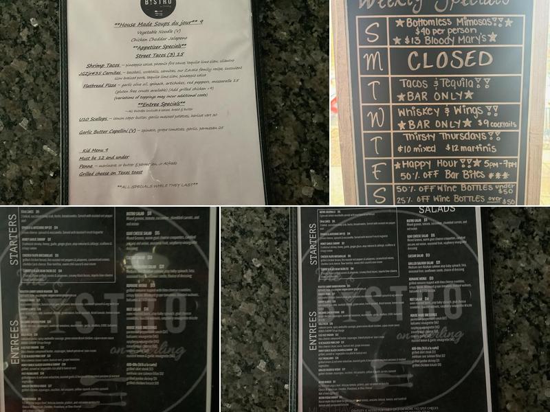 The Bistro On Sterling Menu