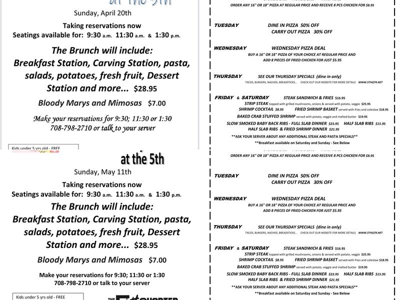 Fifth Quarter Tap Menu