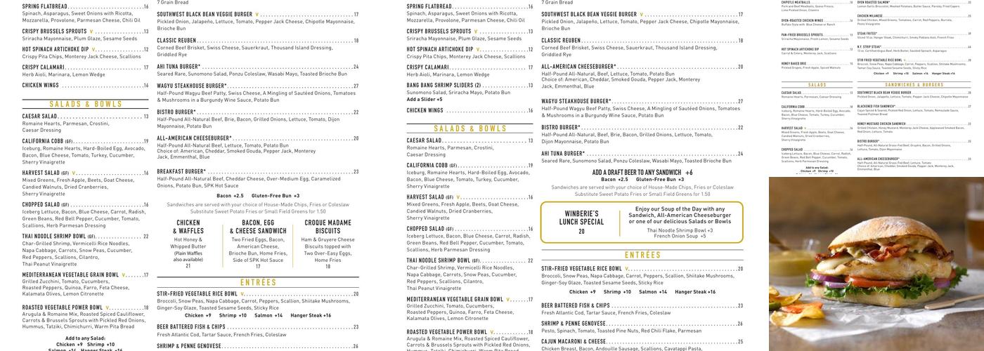 Winberie's Restaurant & Bar Menu
