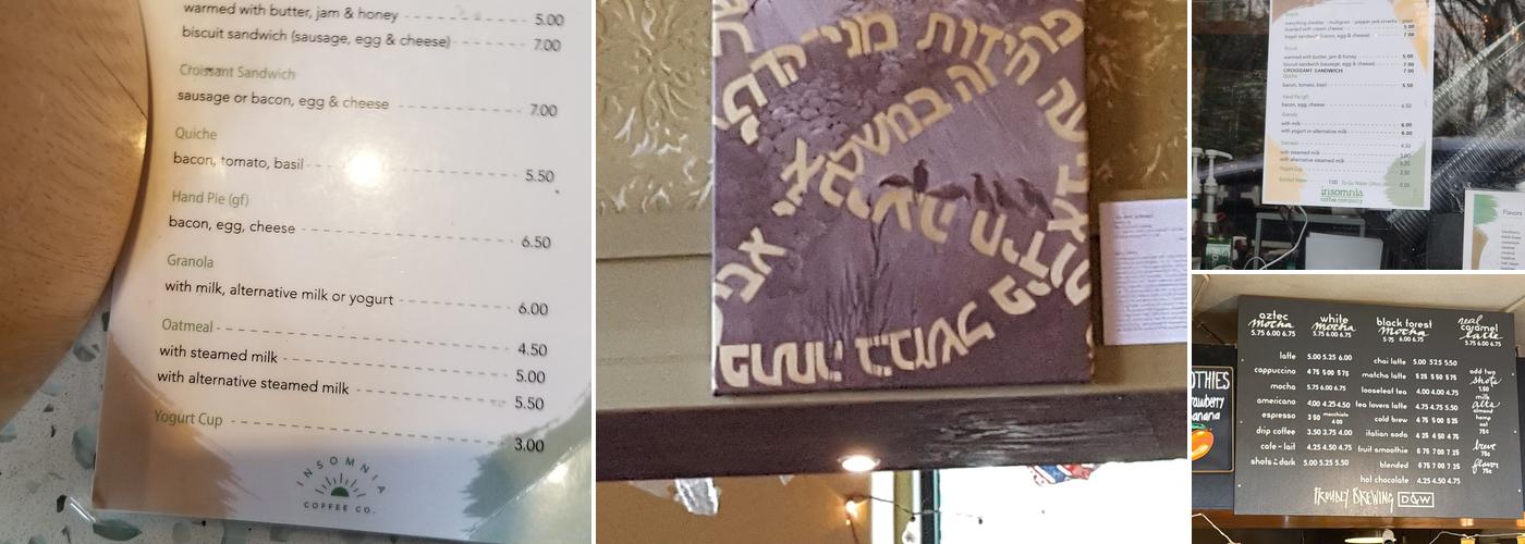 Insomnia Coffee Co - Baseline Menu