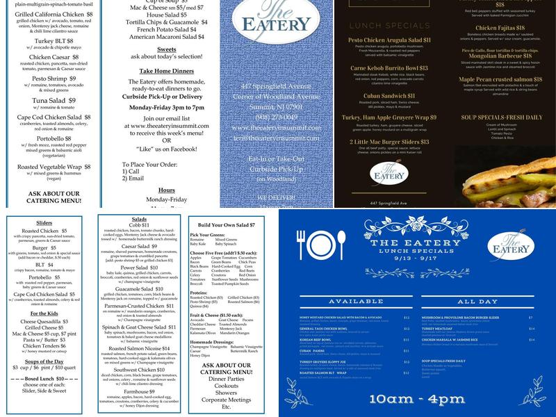 The Eatery Menu