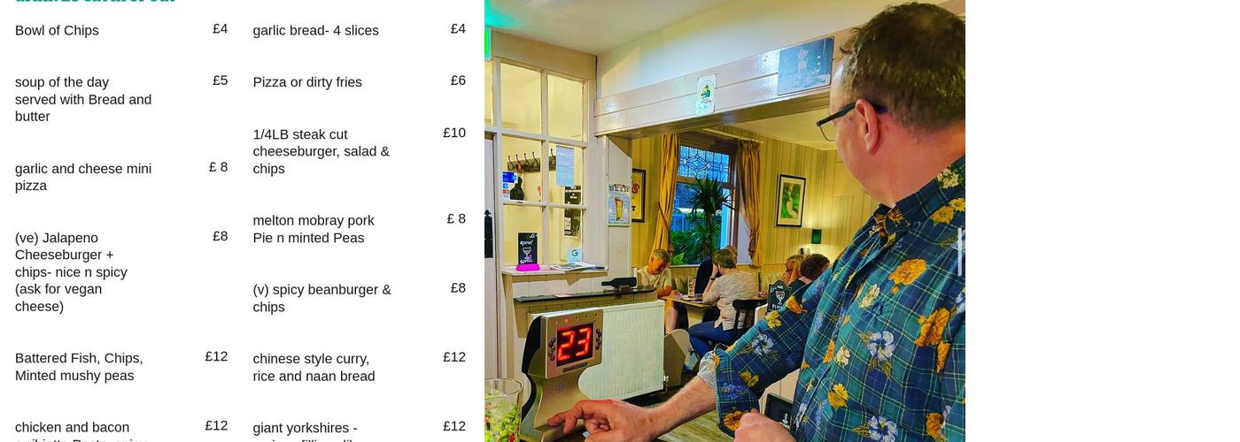 The Lord Addingham Menu