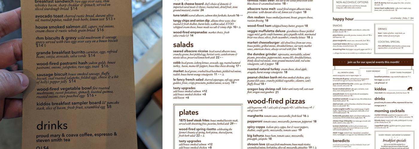 red hills market Menu