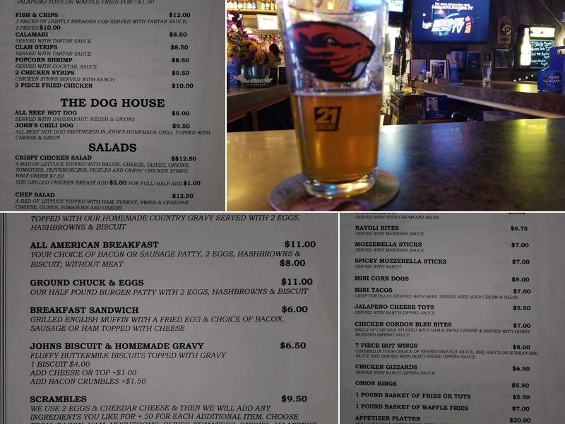 Lumpy's Tavern Menu